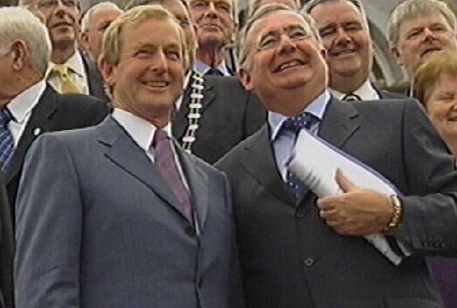 Enda Kenny & Pat Rabbitte - Parties unveil accord Enda Kenny & Pat Rabbitte - Parties unveil accord