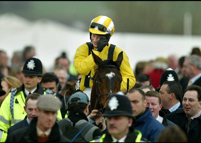 Nina Carberry samples the winning feeling at Cheltenham