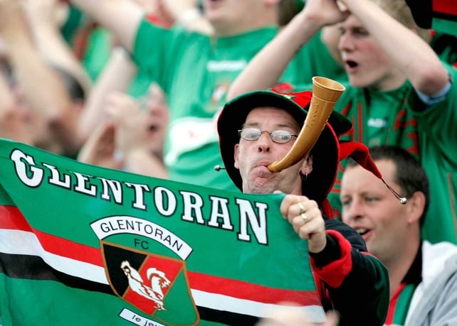 Glentoran fans had little to celebrate as their side fell to a 10-0 aggregate defeat