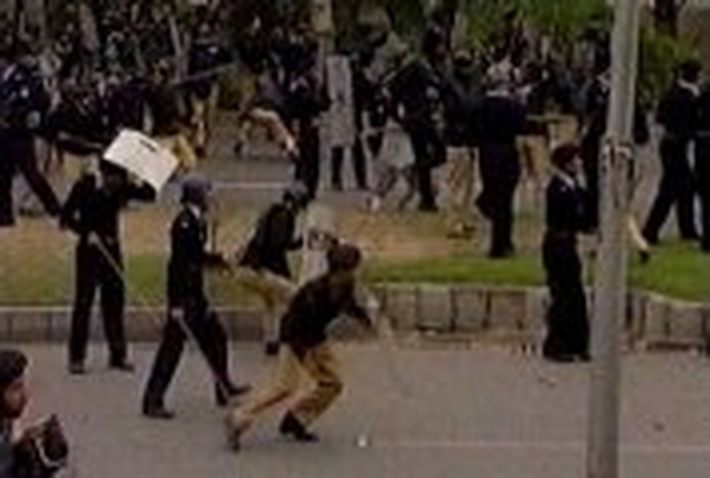 Islamabad - Police battle with protestors Islamabad - Police battle with protestors