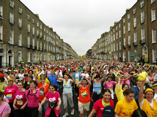 Over 40,000 women braved the conditions to raise millions of euro for various causes