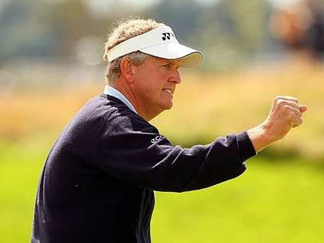 Colin Montgomerie recorded his first victory of the week today