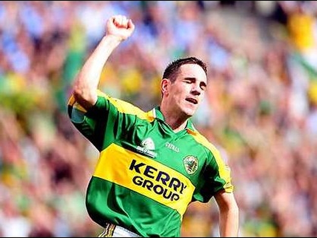 Kerry captain Declan O'Sullivan celebrates after his goal