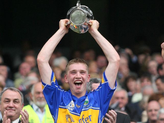 Brendan Maher holds aloft the cup