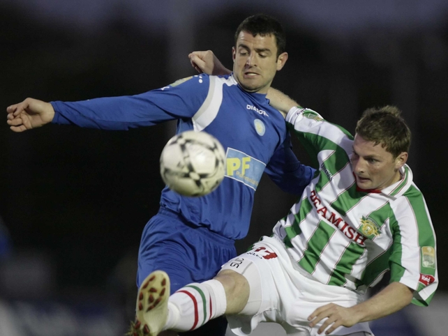 Robert Brosnan and Denis Behan in action at the RSC tonight