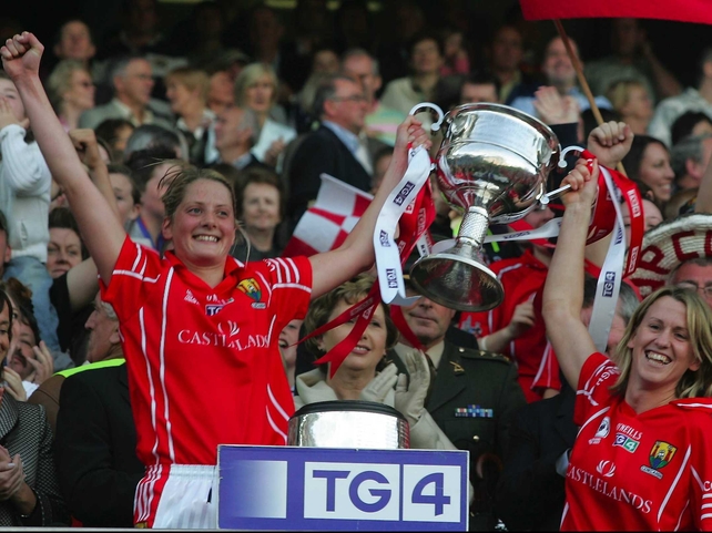 Cork's Juliette Murphy and Mary O'Connor lift the silverware