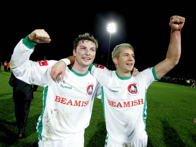 Denis Behan & John O'Flynn celebrate at the end of this year's final