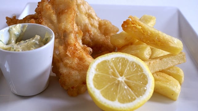 Tempura Cod with Chips Tempura Cod with Chips