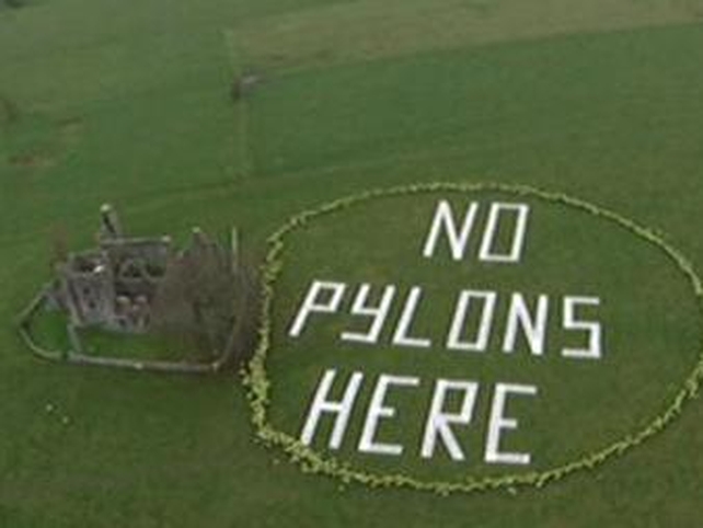 Protest - Against electricity pylons Protest - Against electricity pylons