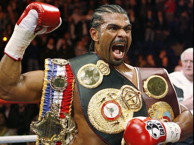 David Haye created a stir by wearing a t-shirt with a caricature of him holding the Klitschkos' heads in his hands