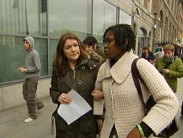 Pamela Izevbekhai - At the garda immigration bureau yesterday Pamela Izevbekhai - At the garda immigration bureau yesterday