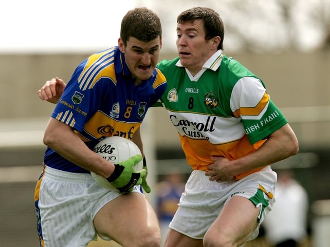 Ciaran McManus scored Offaly's first goal in Portlaoise today