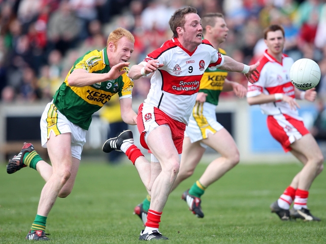 Joe Diver breaks free from Seamus Scanlon at Parnell Park today