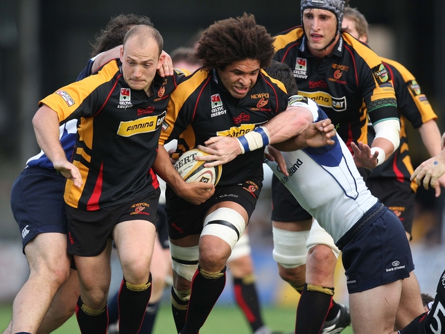 Dragons' Colin Charvis leads the charge