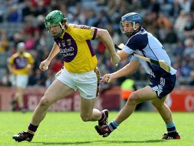 Wexford's Stephen Banville and Dublin's Stephen Hiney in action at Croke Park