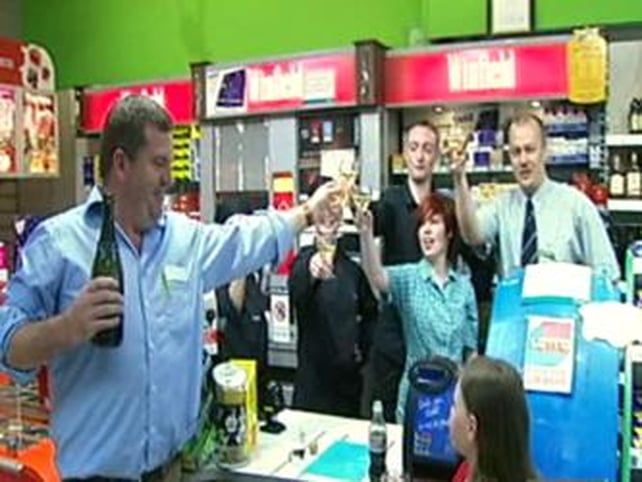 Carlow - Staff of Hickson's supermarket celebrate Carlow - Staff of Hickson's supermarket celebrate