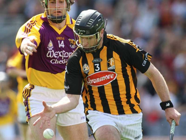Kilkenny's JJ Delaney in action against Wexford's Stephen Banville
