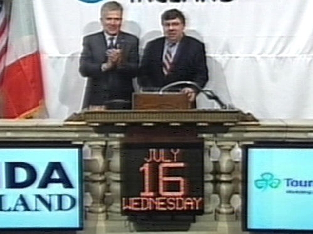 Brian Cowen - Rang opening bell at NYSE Brian Cowen - Rang opening bell at NYSE