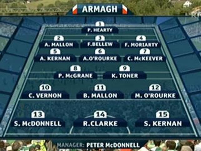 Armagh's starting XV