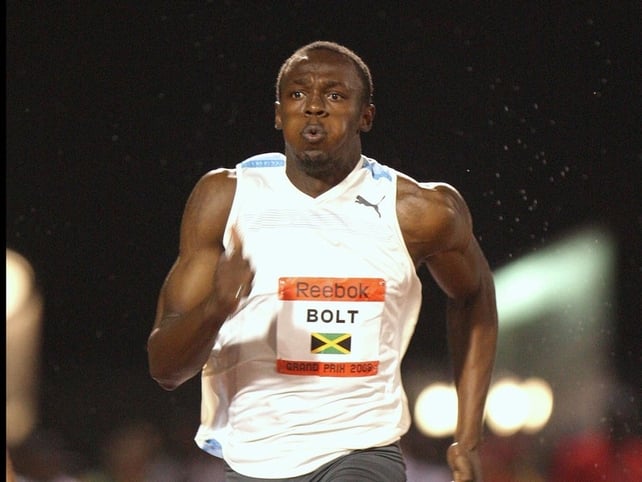 Usain Bolt won the 200m in Shanghai in 19.76s