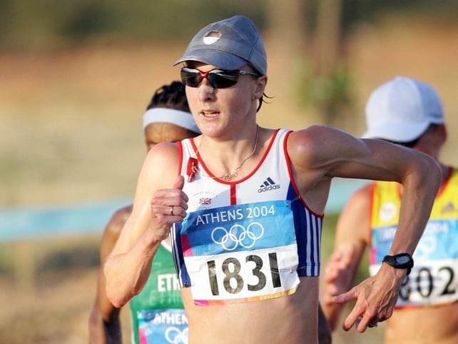 Paula Radcliffe pulled out of the 2004 Olympic marathon suffering from pain and exhaustion