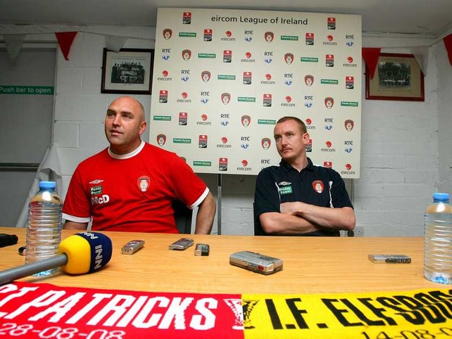 Manager John McDonnell and goalkeeper Barry Ryan face the press on Wednesday ahead of tonight's game