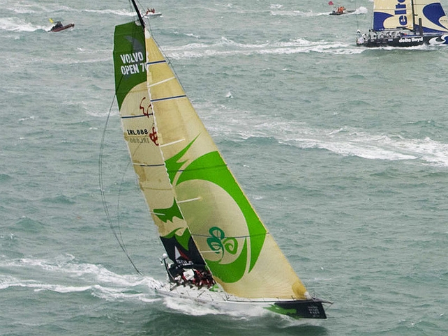 Green Dragon lies in fifth place in the second leg of the Volvo Ocean Race