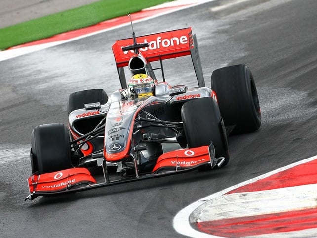 World champion Lewis Hamilton was fastest around the Nuerburgring today