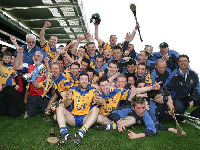 Portumna team and officials celebrate on the hallowed turf of Croke Park