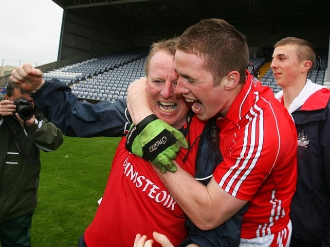 Cork manager John Cleary and captain Colm O'Neill celebrate Cork's 11th title at this level