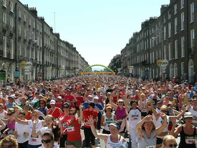 A view of the competitors at Merrion Square