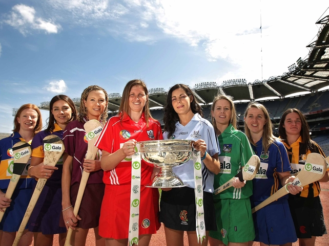 The captains of the eight counties particiapting in the Senior championship are pictured at today's launch at Croke Park.