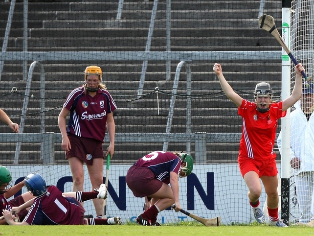 Maria Walsh celebrates after scoring a late goal