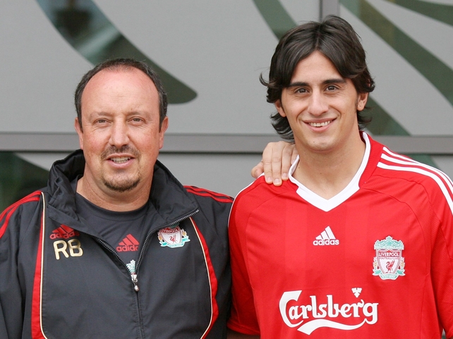 Alberto Aquilani and Rafa Benitez