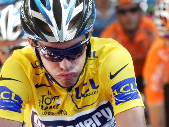 Alberto Contador found the going tough at the Criterium International