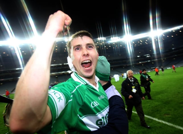 Brendan Hennessy celebrates Blackrock's victory