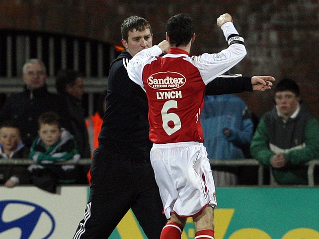 The game was marred by a home supporter confronting St Patrick's Athletic players