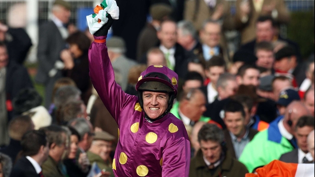 Barry Geraghty was met with usual roar of the Irish support after this Grade 1 victory on Big Zeb
