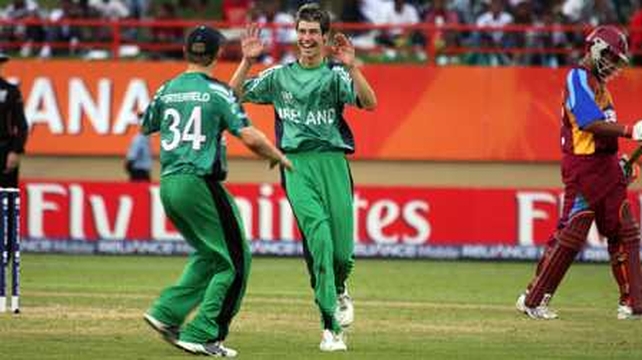 George Dockrell took three wickets for Ireland