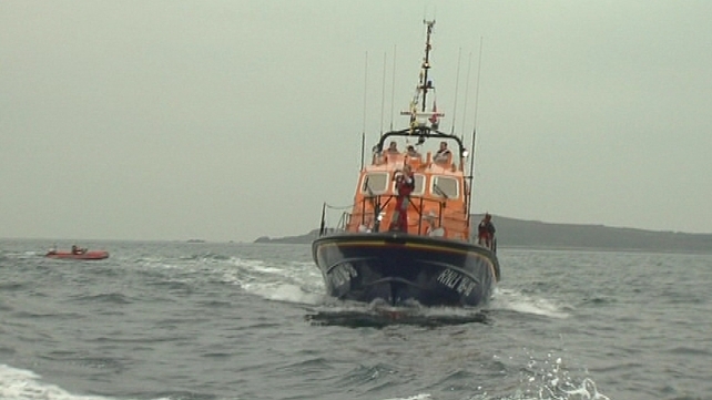 The RNLI assisted in the towing of the craft The RNLI assisted in the towing of the craft