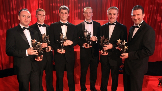The Tipperary All Stars: Eoin Kelly, Brendan Maher, Paul Curran, Lar Corbett, Noel McGrath and Brendan Cummins