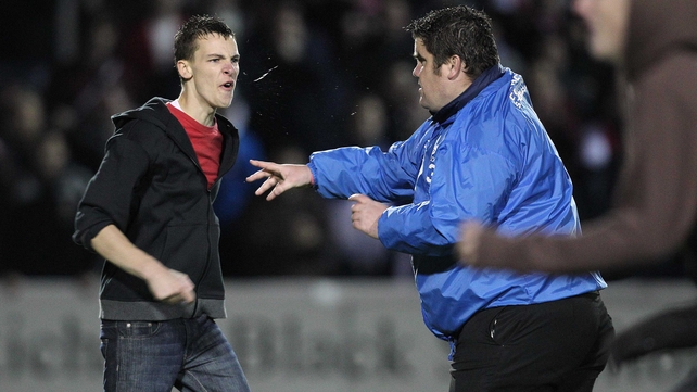 A fine game was marred by ugly scenes at the final whistle