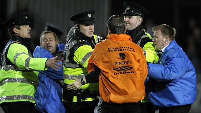 Gardai and stewards attempt to regain control