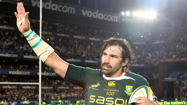 Victor Matfield got one of two South African tries as the Boks came from 17-9 behind at half-time to beat Wales