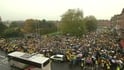 Dublin - Students gathered at Parnell Square earlier 