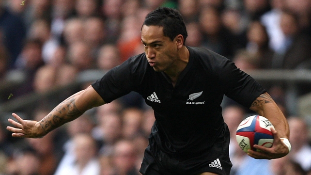 Hosea Gear scored two of the All Blacks seven tries at Murrayfield