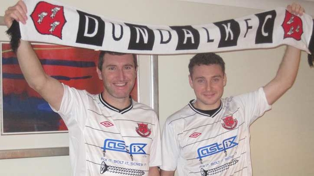 Jason Byrne and Mark Quigley penned one-year deals with Dundalk on Saturday evening (Photo courtesy of dundalkfc.com)