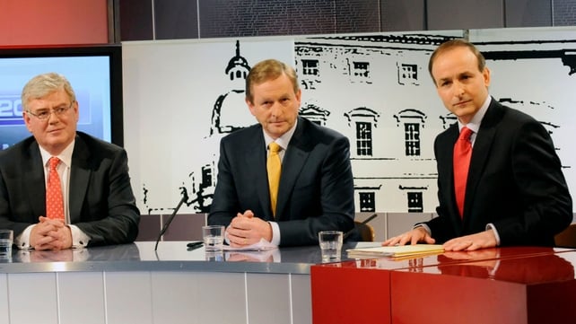 Gilmore, Kenny & Martin - Three-way Irish debate (Pic: Liam Sweeney) Gilmore, Kenny & Martin - Three-way Irish debate (Pic: Liam Sweeney)