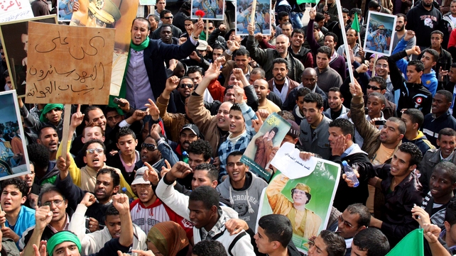 Tripoli - Pro Gaddafi supporters gathered in Green Square Tripoli - Pro Gaddafi supporters gathered in Green Square