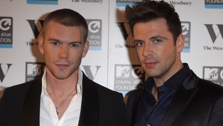 Feehily (r) with McDaid - "The thing that finally set me free was falling in love with Kevin" 